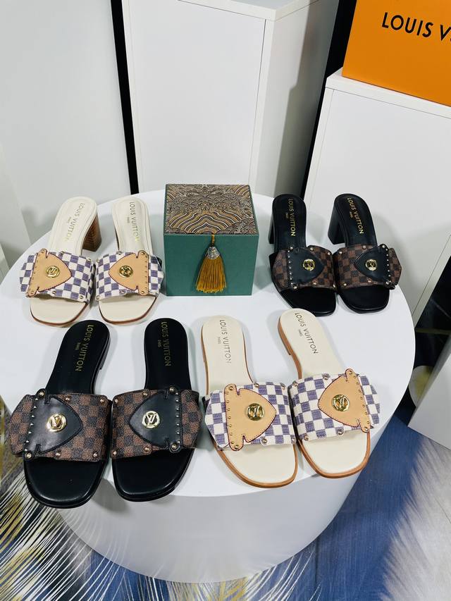 6cm high heels, flat soles, new spring and summer LVJ shoes. A must-have for wom