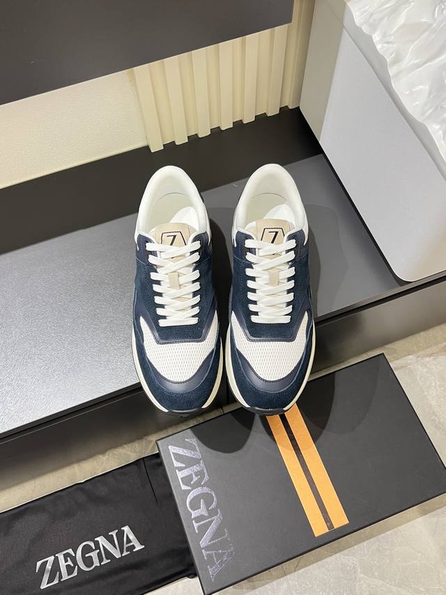 Zegna's new men's casual sneakers are made from imported calfskin leather, offer