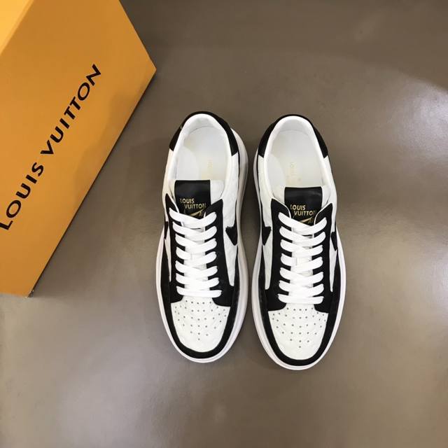 Loui* Vuitto* x Nike co-branded cool men's casual sneakers, featuring a stunning