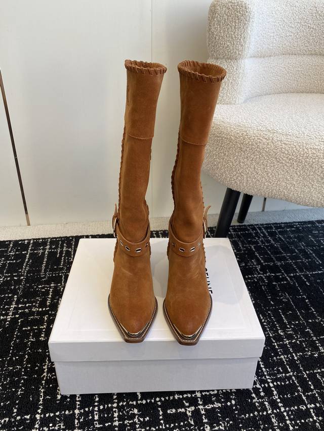 Shopping-level Celine 24Ss autumn/winter new arrival: retro chunky-heeled Chelse