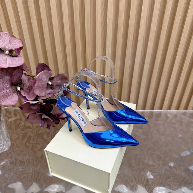 Ssjimmy Choo evening high-heeled sandals, top version of the Australian pointed