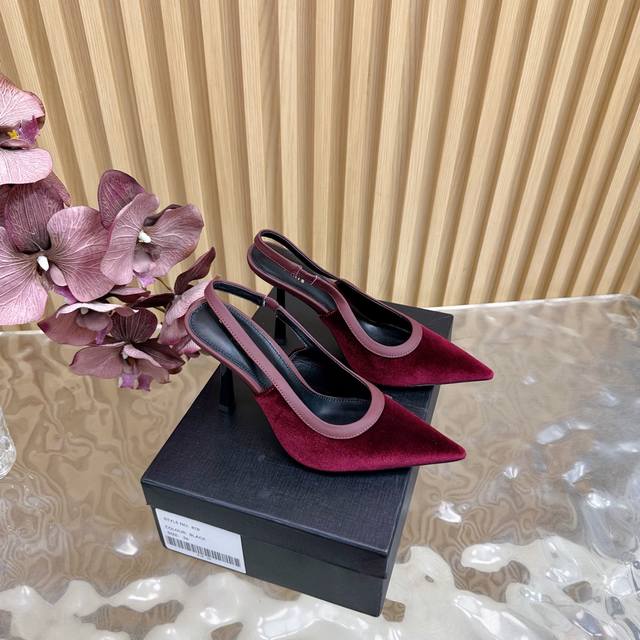 Saint Laurent 25Ss Spring/Summer new pointed-toe stiletto sandals, the top-of-th