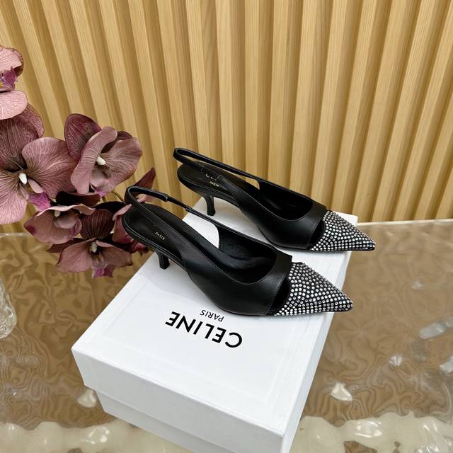 Celine Spring/Summer Arc de Triomphe High Heels. The soft, open-toe design makes