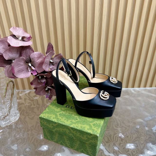 High-Release Gucci Spring Edition New Waterproof Platform Double G Rhinestone Hi