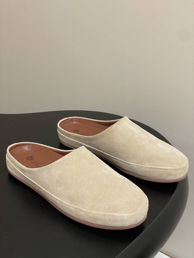 Men's +10 Loro Piana Lp70S Spring/Summer New Tomori Sabot Couple's Mules, Vintag