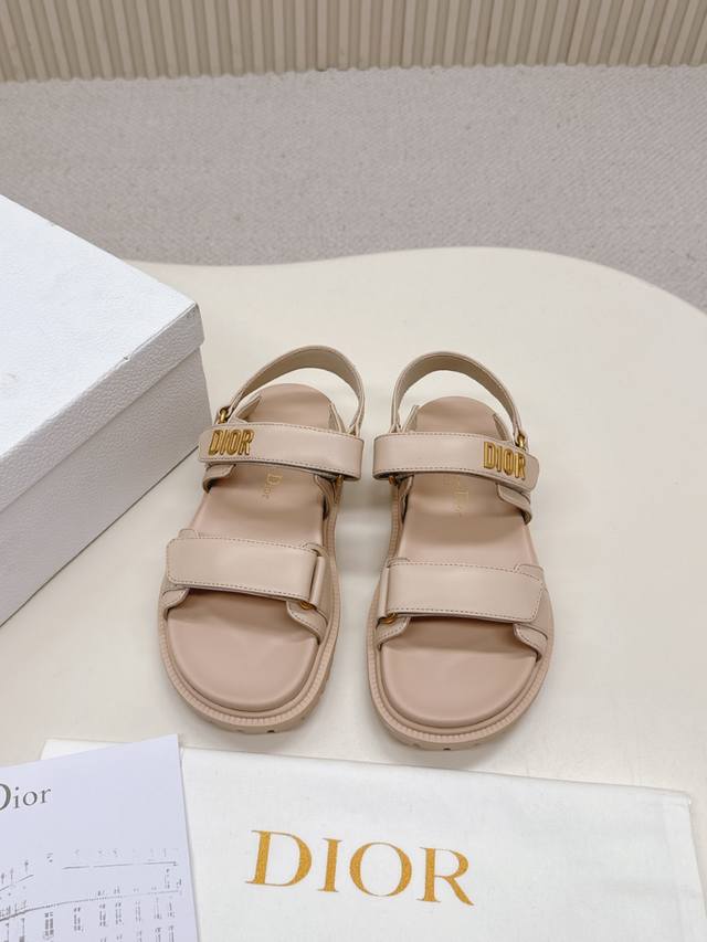 Pink Apricot Dior Classic Sandals. These Dioract sandals in mixed sheepskin offe