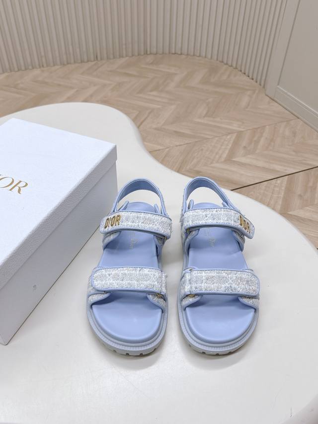 classic sandal upgrade with new 2025 colors. Dior classic Velcro sandals and sli