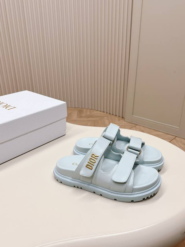 slippers - classic upgrades with new colors. Dior classic Velcro sandals, origin