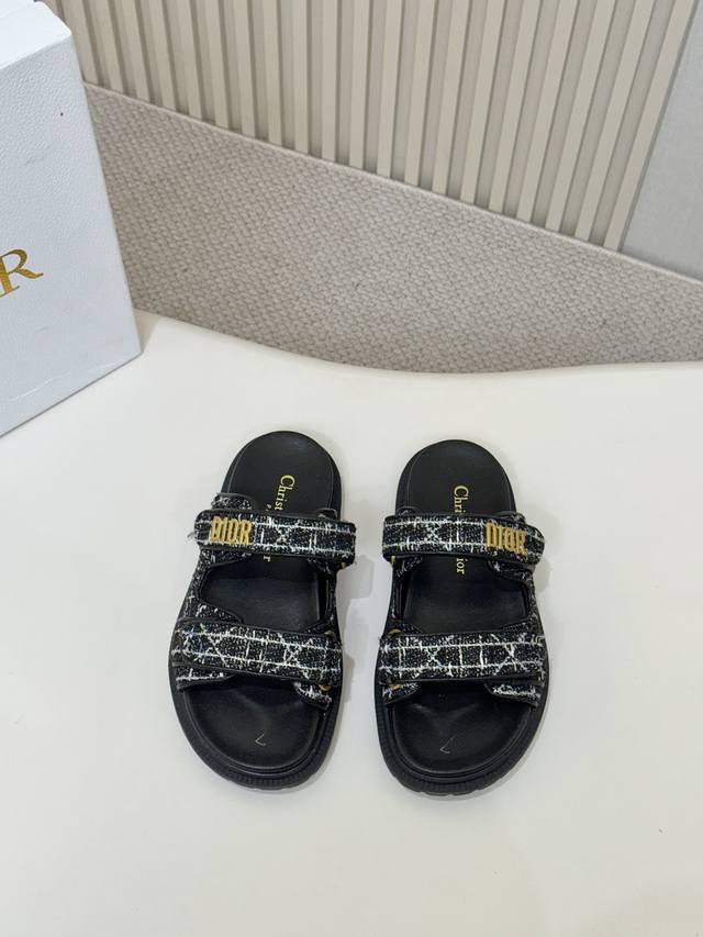 Hot Price: Black and White Checkered Dior Classic Sandals. These Dioract mixed s