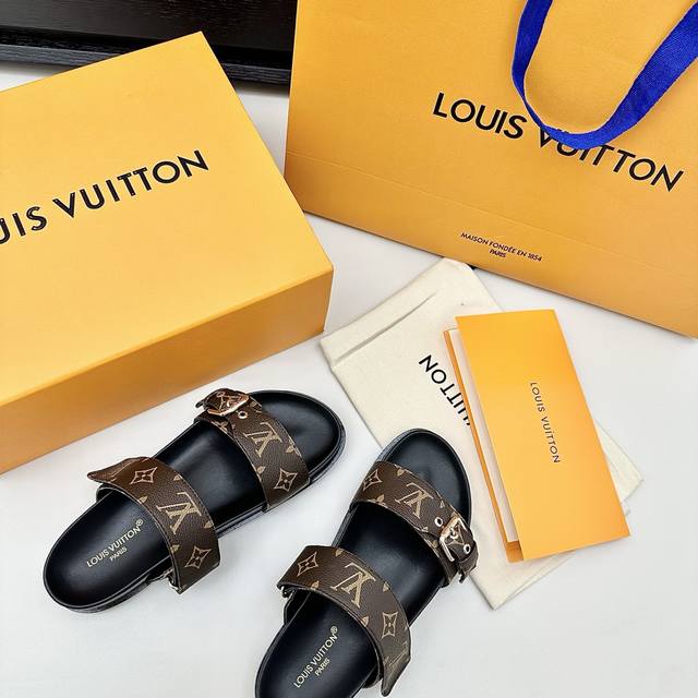 Louis Vuitto L new Velcro beach sandals Standard size: 35-39 Custom size 40.41