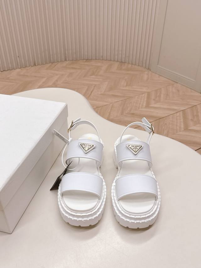 Prada 2025 Spring/Summer new sandals collection. The latest runway style, the Ro