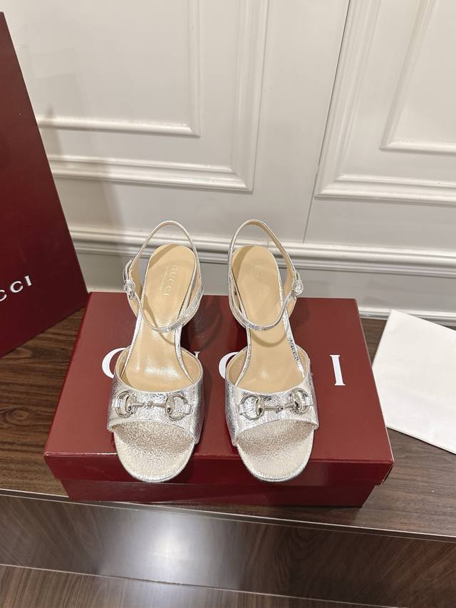 Gucci Horsebit Chunky Heel Peep-toe Sandals. These slingback sandals are embelli