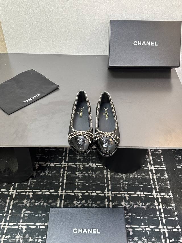 Chanel 25K new chain double C block heel shoes, a 1:1 replica of the original cl