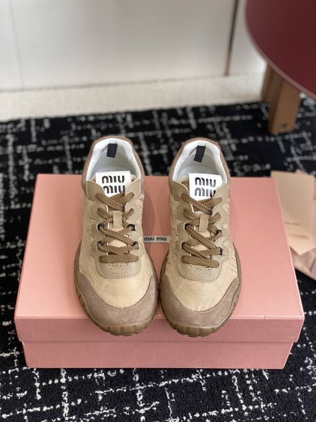 Miumiu Miu Miu 25Ss Spring/Summer new biscuit shoes, Forrest Gump shoes, casual
