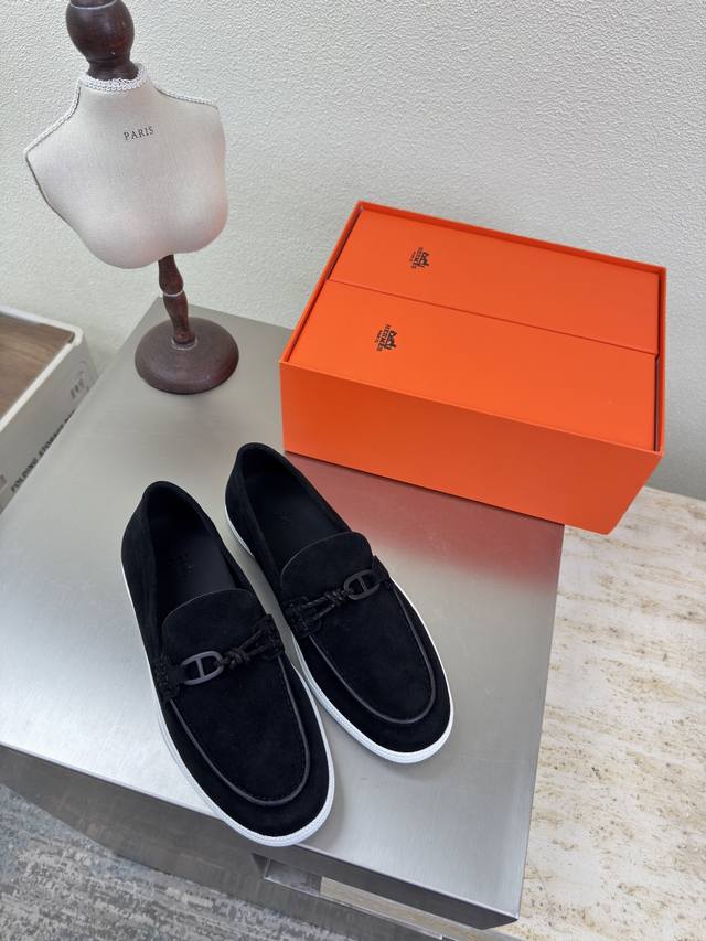 Hermes H-brand Game Kelly buckle thick-soled loafers, Herm