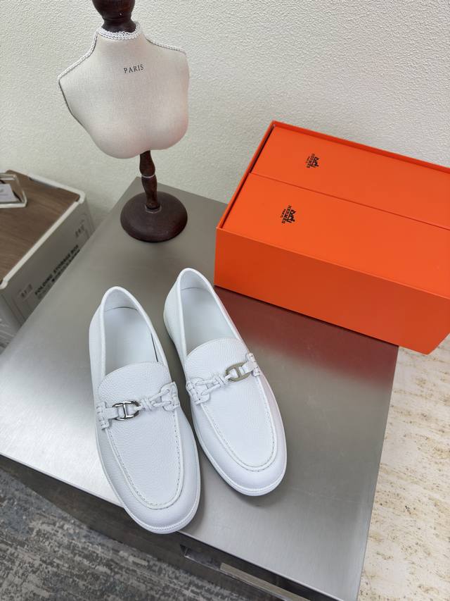 Hermes H-family Game Kelly buckle thick-soled loafers, Hermes high version Hh, c