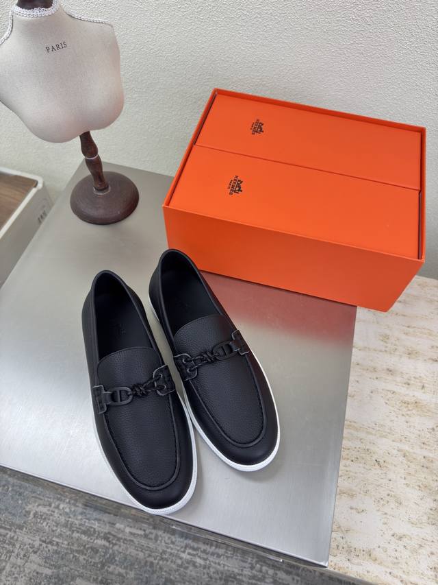 Hermes H-family Game Kelly buckle thick-soled loafers, Hermes high version Hh, w