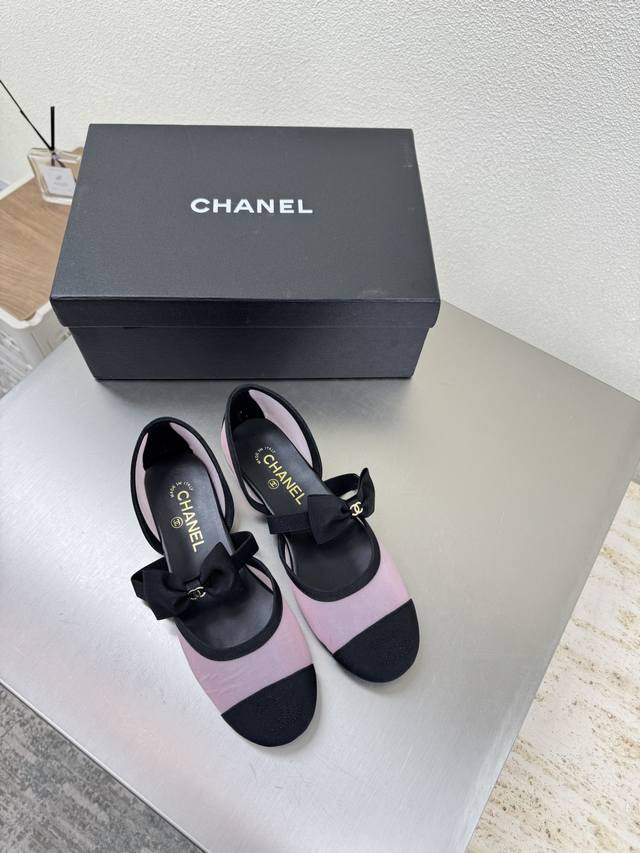 Chanel Hollow Bow 25Ss Early Fall Single Shoes Mary Jane Chanel Flats with 3D Em