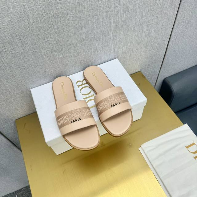 High heels +40 Dior new spring and summer women's shoes Cd letter embroidered l