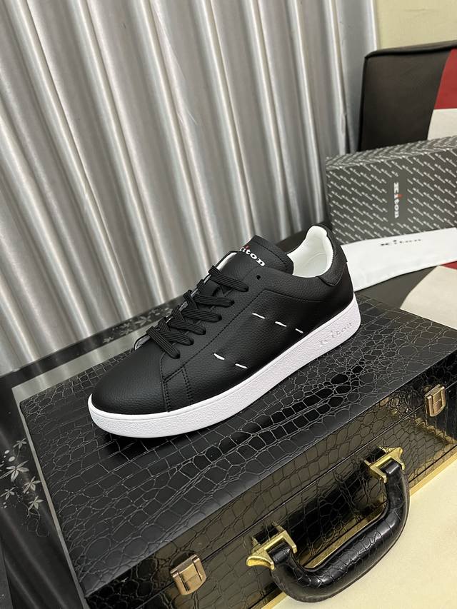 Factory Price: Kiton high-end luxury product, men's calfskin fabric sports shoe