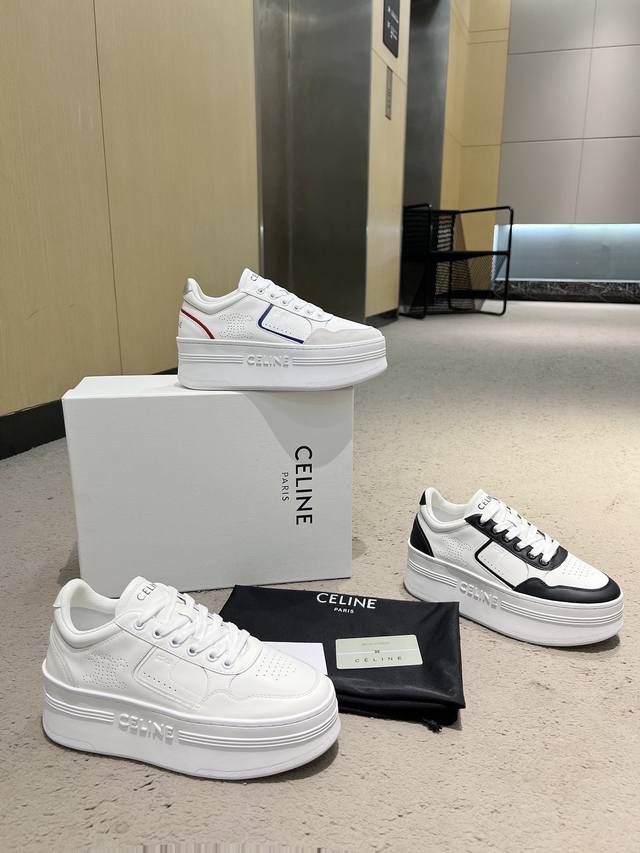 Available Price: Celine Early Spring Trainer! Upgraded CT-10 low-top cowhide la