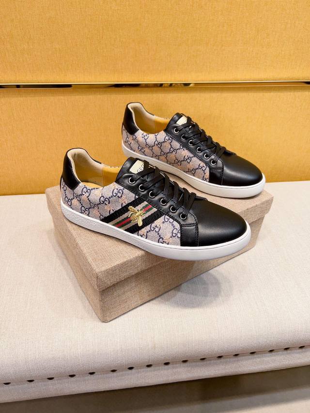 Gucci casual lace-up slip-on boat shoes, the official new model, the same style
