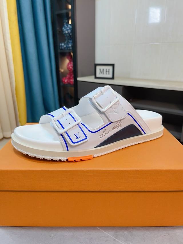 Top purchasing agent Lv men's spring and summer slippers counter synchronizatio