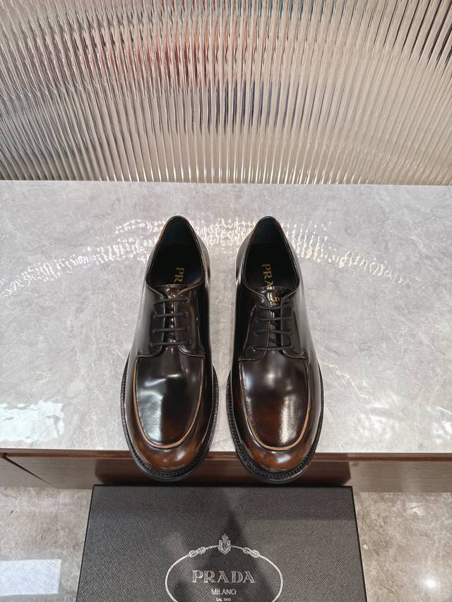 Factory Price Men's Sports Shoes, Original Prada New Men's Formal Derby Shoes,