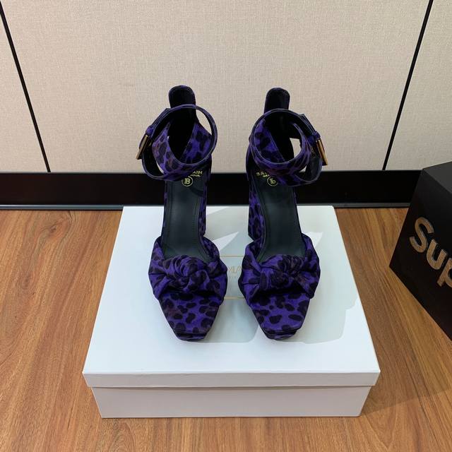 Factory-priced women's sports shoes, original Bal*Ain leopard-print platform sa