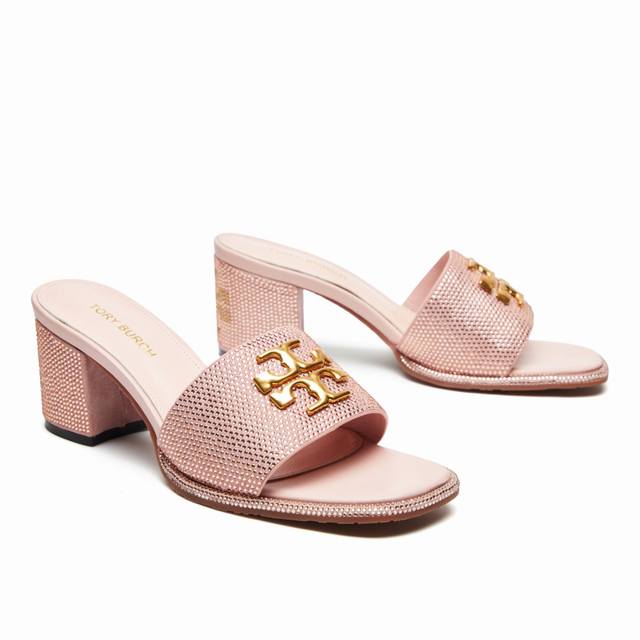 Factory Price Women's Shoes Sports Original Tory Burch New Mid-Heel Diamond Sli