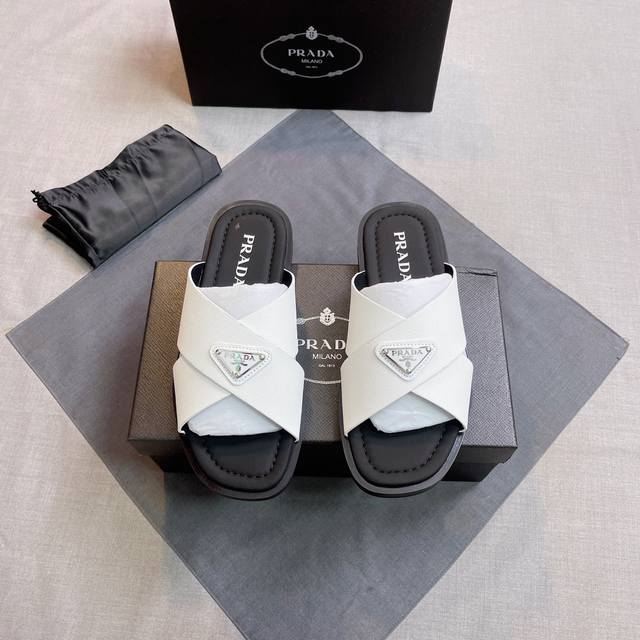 Prada slippers are here! Original, non-slip, and wear-resistant rubber outsoles