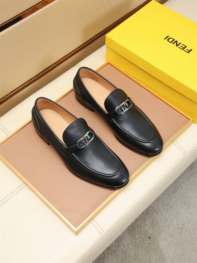 Factory Price Fendi's latest men's formal leather shoes classic series are not