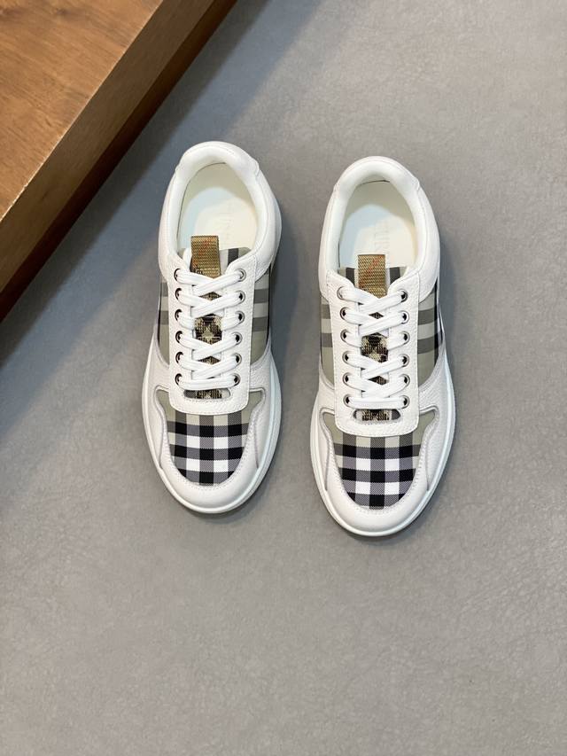 Burberry's new Warhorse check sneakers. New terrace sneakers. Burberry classics.