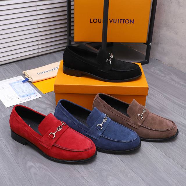 Product trademark: Lv Louis Vuitton] business casual slip-on leather shoes True