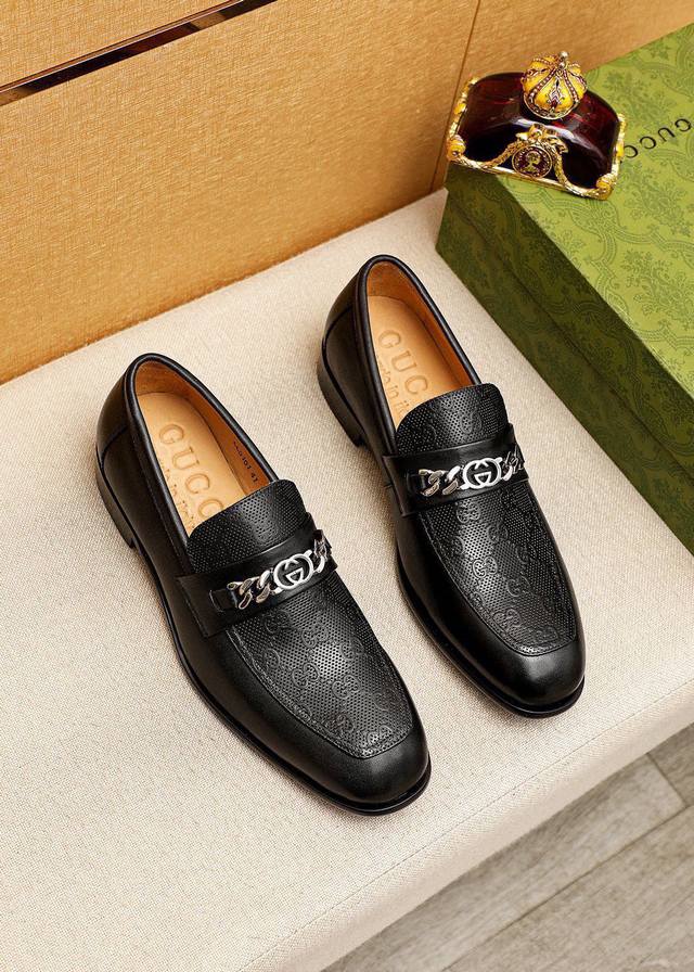 Product trademark: Gucci casual leather shoes Regular size: 38-44, 45, 46, 47,
