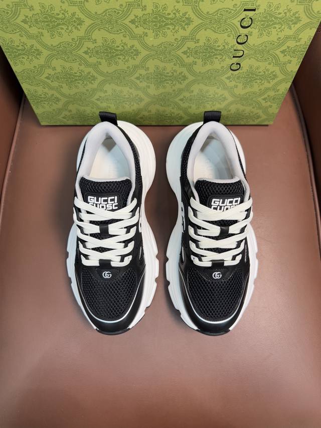 Gucc* High-end men's casual sneakers, extremely comfortable and form-fitting, us
