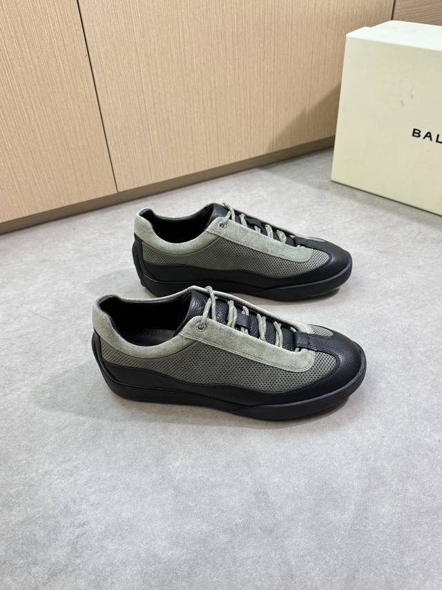 Bally - High-end, original casual sneakers - Upper: Imported pebbled calfskin, p