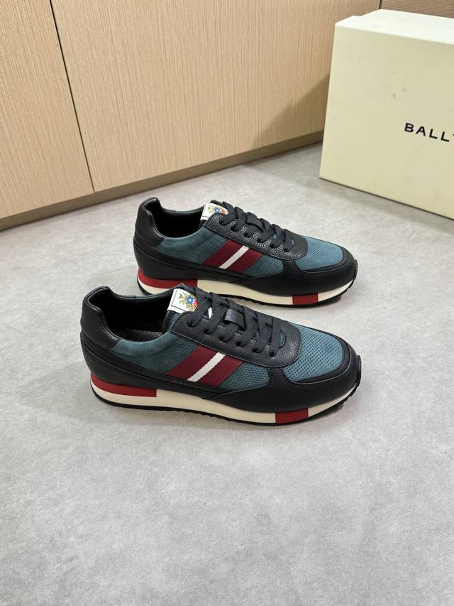 Bally - High-end, original casual sneakers - Upper: Imported pebbled calfskin, p