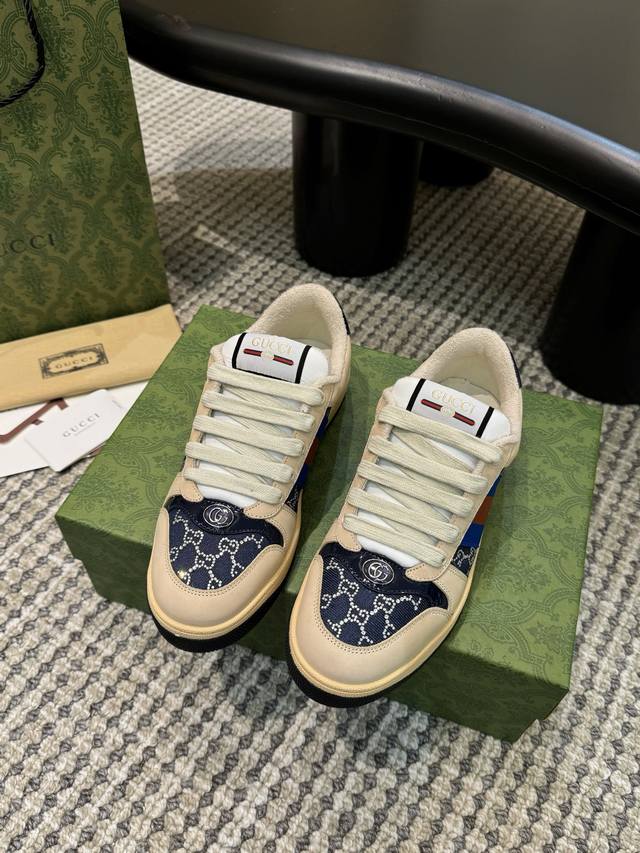 Real price Gucc classic dirty shoes top factory P quality, brick cabinet one to