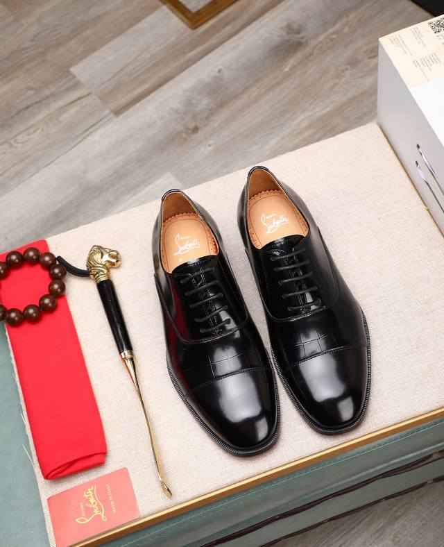 High-end water-dyed cowhide lining Cl High-end custom leather shoes with importe