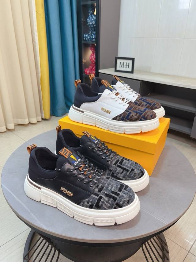 Fendi classic and comfortable men's shoes. These sophisticated sneakers are made
