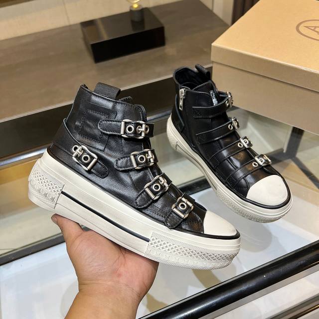 Style No. 051 Ash's new women's shoes, autumn distressed high-top thick-soled s