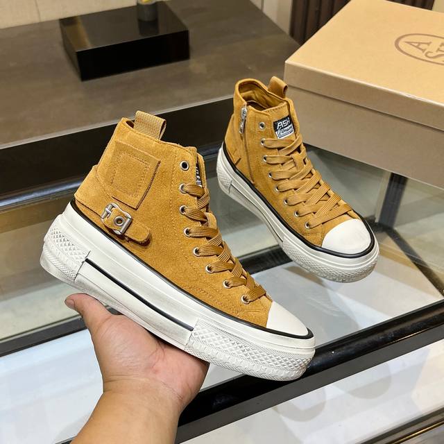 Style No. 052 Ash's new women's shoes, autumn distressed high-top thick-soled s