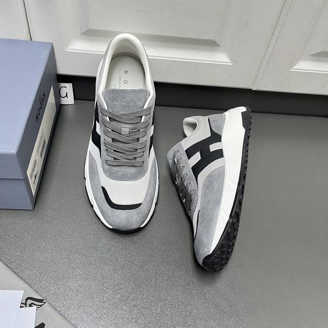 New arrival! Hogan 2025 men's casual sneakers, high-end lace-up sneakers (DDD).