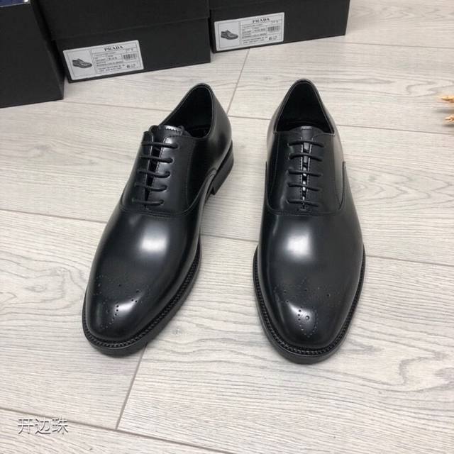 Lace-up Prad*2025 boutique shoes for business and casual wear. Imported from It