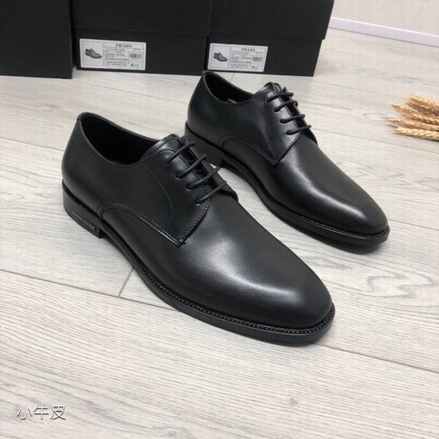 Lace-up Prad*2025 boutique shoes for business and casual wear. Made from import