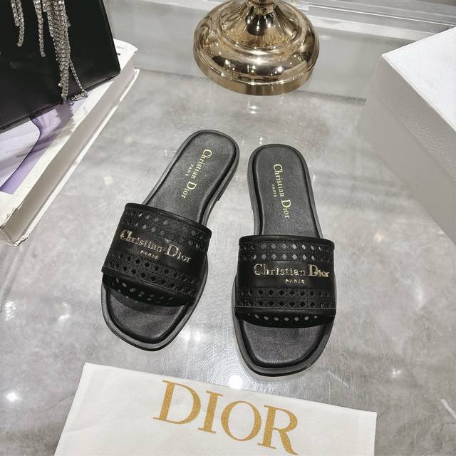 Factory Dior 2025 Spring/Summer new D-Lane jelly-colored hollow women's shoes w