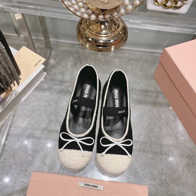 Factory new and new color Miumiu French fairy ballet shoes! They're here with b