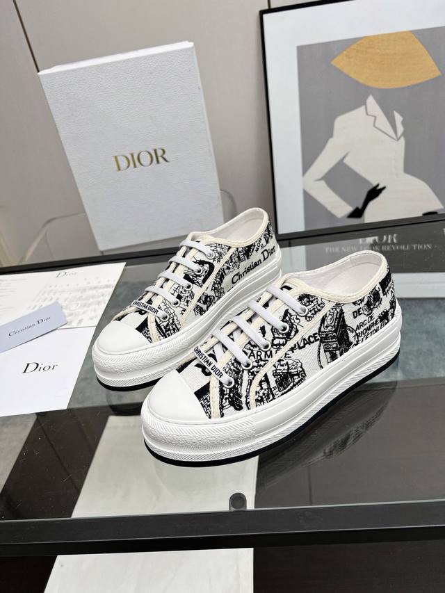 New Dior model. Made from imported Italian fabric! Features an embroidered uppe