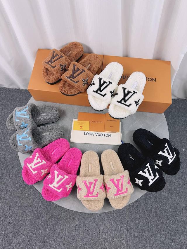 Louis Vuitton's new wool slippers are made of fine and soft wool DDD. They are m